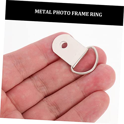 Image of KALLORY 100pcs Wall Picture Hangers Semi-Circle Photo Frame for Easy Installation of Wall Art and Frames and Compact Hardware for Home Decor