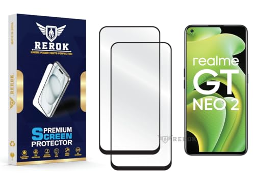 Image of Gorilla Tempered Glass Screen Protector Compatible with Realme GT Neo 2 [Pack of 2] | Edge-to-Edge, Bubble-Free, Case Friendly, Easy Installation Kit