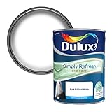 Dulux Simply Refresh One Coat Matt Emulsion Paint - Pure Brilliant White - 5L