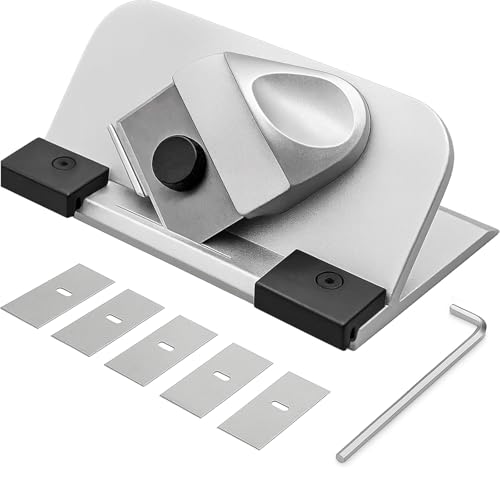 Bevel Mat Cutter Retractable Blade, Portable 45° Push-Style Handheld Mat Board Cutter, Adjustable Blade Depth for DIY Picture Framing, Artwork, Custom Mat Boards, with 5 Blades and Hex Wrench
