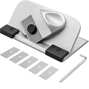 Bevel Mat Cutter Retractable Blade, Portable 45° Push-Style Handheld Mat Board Cutter, Adjustable Blade Depth for DIY Picture Framing, Artwork, Custom Mat Boards, with 5 Blades and Hex Wrench