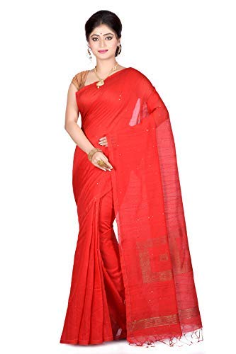 Bengal Handloom Traditional Handloom Temple border Yellow Colour Saree