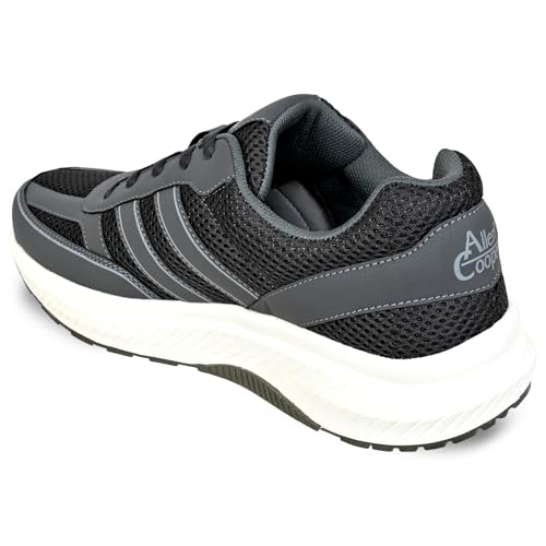 Image of Allen Cooper Training,Road Running,Cricket,Gym,Sports Comfortable Extra Max Cusion with Memory Foam Insole Running Shoes for Men(0624|Black /Grey-Sizes 6,7,8,9,10)