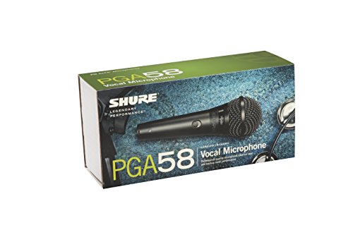Shure PGA58-LC Microfone de Mão Dinâmico Cardióide para Voz e Instrumentos