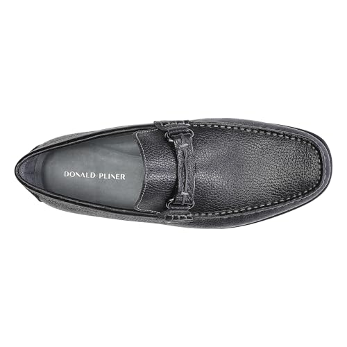 Image of Donald Pliner Donnie Men's Slip-On Loafer - Stacked Heel - Classic Dress Loafers for Men, Memory Foam Insole, Slip-On Shoes for Men, Comfortable Dress Shoes
