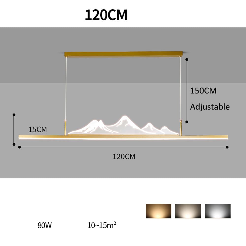 Lampada da tavolo da biliardo Lampada a sospensione lineare a LED Lampadario con dimmerazione lineare dorata per sala da pranzo Lampada a sospensione a striscia lunga bianca nera per isola cucina