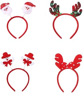 クリスマス カチューシャ クリスマスヘッドバンド クリスマスオーナメント クリスマスコスチューム クリスマス仮装 コスチューム ヘアバンド ヘアピン 髪飾り クリスマス仮装 アントラー ツノ トナカイ 雪だるま 可愛い 帽子 サンタクロース パーティー プレゼント 撮影小道具 クリスマス パーティー飾り ヘアーアクセサリー クリスマスデコレーション 変装グッズ 可愛い おしゃれ クリスマス装飾メガネ 仮装 Christmas アクセサリー コスプレ 誕生日会 かわいい 子供 大人 プレゼント/ギフト(4個セット)