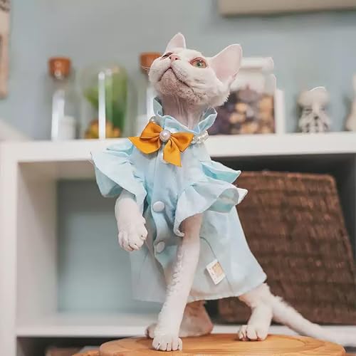 Robe pour chat Sphynx élégante avec collier de perles raffiné - 5