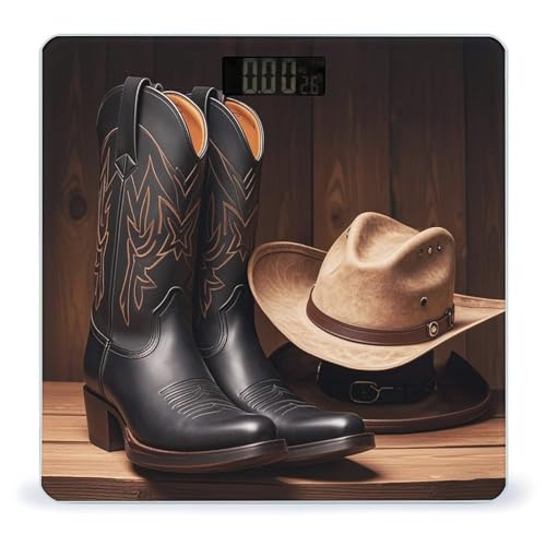 Báscula Digital para Baño Cowboy Black Hat Western Boots