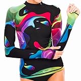 Platinum Sun Langärmeliger Rashguard für Damen, LSF 50+ Sonnenschutz, Schwimmshirt