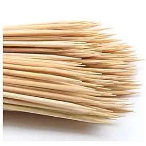 DTmasao 200PCS 8 inch Bamboo Skewers for Wooden Sticks? BBQ?Appetiser?Fruit?Cocktail?Kabob?Chocolate Fountain?Grilling?Kitchen?Crafting and Party. ?=3mm, More Size Choices 6