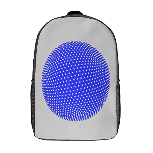 Sac à dos imprimé en 3D style artistique de 17 pouces pour école et loisirs