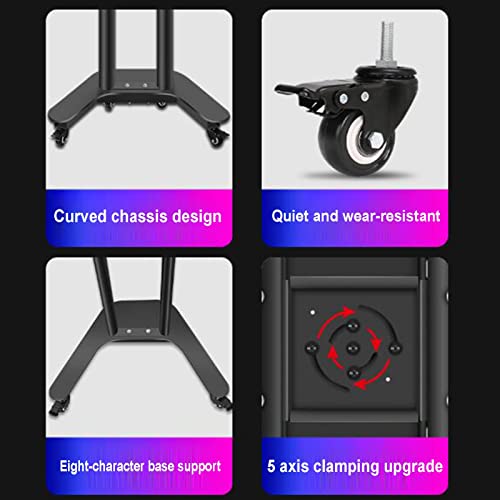 Soporte móvil de piso para TV 32-60 pulg ajustable miniatura 4