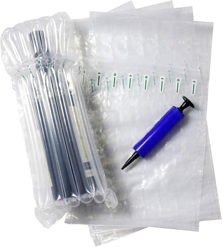 10 Weinflaschen-Schutzvorrichtungen und aufblasbare Luftsäulen Beutel für eine sichere Verpackung und einen sicheren Transport -mit Luftpumpe