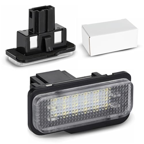 Yankok LED License Plate Lights Compatible with Mercedes Benz C-Class W203/S203 Wagon 01-07, E-Class W211 Sedan 01-09 S211 Wagon 02-09, CLS-Class W219/C219 SLK-Class R171 05-11