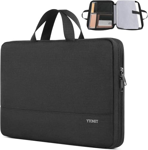 Image of Ytonet Laptop Sleeve Case 16 Inch, Slim Laptop Cover with Handle | Laptop bag Compatible with MacBook Pro HP Dell Lenovo Asus Notebooks, TSA Protective Computer Carrying Case, Black