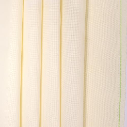 Caydo 59 x 39 Inch Beige Aida Cloth, 18 Count Classic Reserve Aida Cloth Large Size Cross Stitch Fabric for Needlework