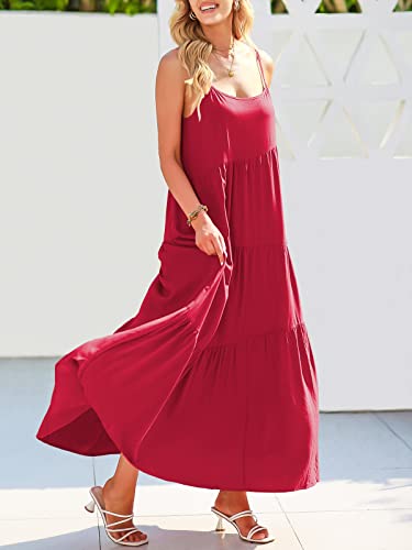 Image of ANRABESS Women Summer Casual Loose Sleeveless Sundress Spaghetti Strap Flowy Boho Linen Beach Vacation Maxi Long Dress
