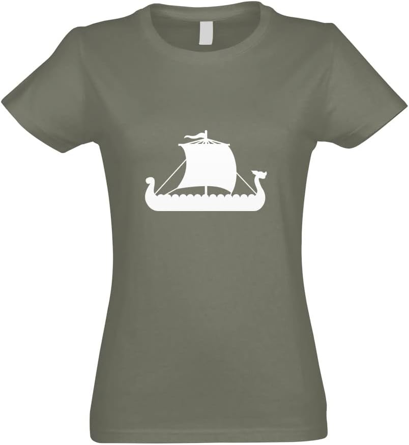Kiwistar - T-Shirt - navy - Wikinger Schiff Drachenboot Motiv