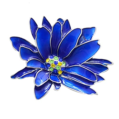 Broche fleur en strass bleu : l'accessoire chic pour un look de mariage