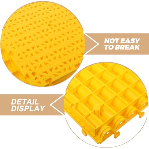 Revêtement de sol atelier polyvalent en dalles emboîtables PP jaune - 3