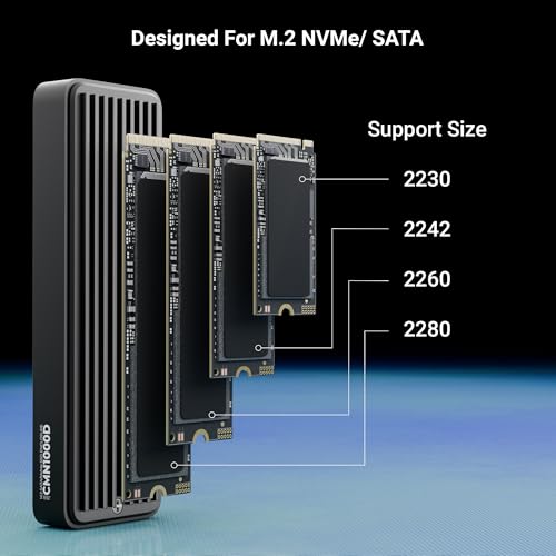 Image of Zebronics M.2 NVMe /SATA Enclosure, PCIe 3.0, 4TB(Max) Storage, Upto 10Gbps Transfer Speed, Supports 2230 /2242 /2260 /2280, Type-C 3.2 Gen2, Windows, Mac, Linux Support, Aluminum Case (CMN1000D)