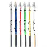 45cm Compact Carbon Fiber Telescopic Fishing Rod with Sensitive Tip, Portable Lightweight Travel and Backpacking Rod, Available in 6 Lengths (1.5m to)（A（Random Color）） 1.5m