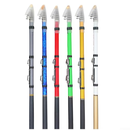 45cm Compact Carbon Fiber Telescopic Fishing Rod with Sensitive Tip, Portable Lightweight Travel and Backpacking Rod, Available in 6 Lengths (1.5m to)（A（Random Color）） 1.5m