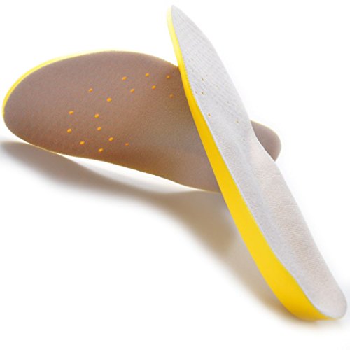 Image of Amitataha Shoe Insoles, Memory Foam Insoles, Providing Shock Absorption And Cushioning For Feet Relief, Comfortable Insoles For Men And Women For Everyday Use. (Yellow, S [Us : 4.5-6.5])