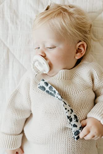 Image of Copper Pearl 3-Pack Pacifier Holders: Premium Knit Binky Clips for Baby Girls and Boys - Stylish Stainless Steel Design for Secure No-Drop Attachment - Jo