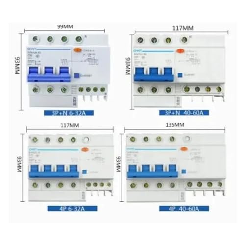 Disyuntor DZ47LE 2P 63A interruptor de fuga a tierra doméstico para cuadro eléctrico 2