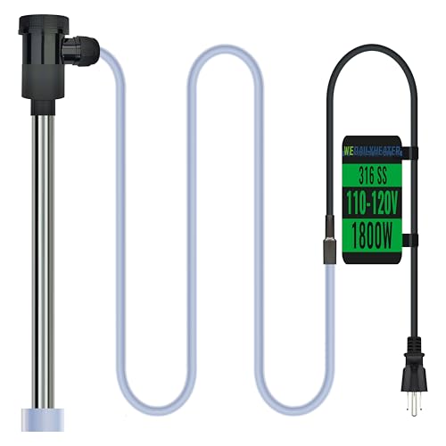 WE DAILYHEATER 1800W Fully Submersible Water Heater for Bathtub &