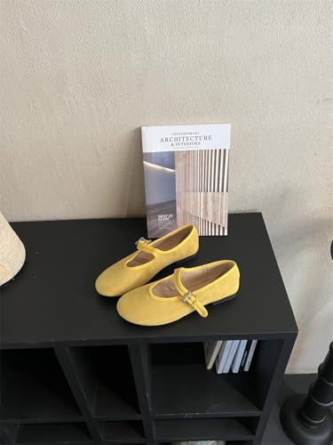 Vintage Buckle Mary Jane Flats for Women Leopard Round Toe Ballet Shoes Multiple Classic Color Options for Weekend Outings3