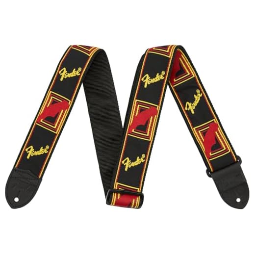 Fender Guitar Strap Monogrammed 2'' Black / Yellow / Red