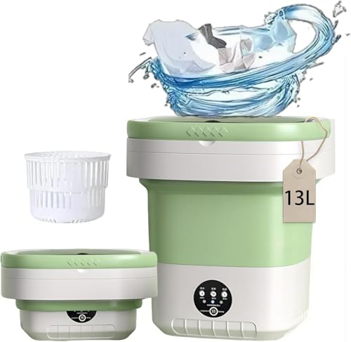 小型洗濯機 折りたたみ 携帯に便利 12L大容量 バケツ式 3分脱水5/10分洗浄 青色殺菌 ダニ予防 60W高性能静音モータ 25000RPM 一人用洗濯機 小型脱水機 ワンタッチ操作 複数のアイテムを洗浄可能 家庭用品 脱水機能付き アパート/寮/旅行