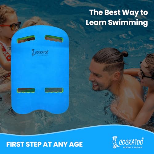 Cockatoo KB100 Kick Board for Swimming, Sports Swimming Floats for Adults,Kids & Beginners, Swimming Float Pad with All Holding Angles Kickboard