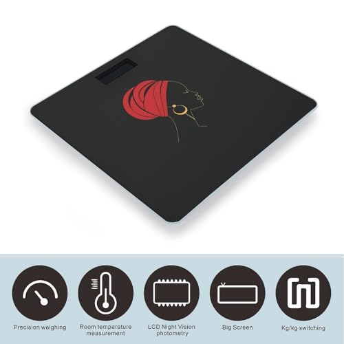 Báscula digital de vidrio templado con diseño femenino miniatura 3
