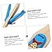 JOINPAYA 1Pc Wood Castanet for Lightweight Musical Instrument with Long Handle for Developing Rhythm Skills for Music Playtime Blue