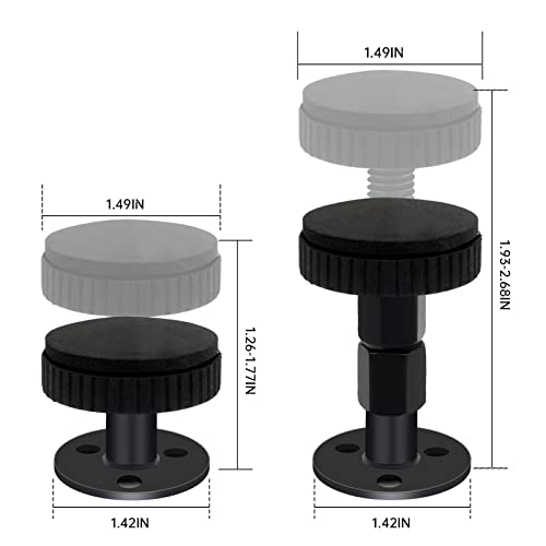 Lvesunny 4Pcs Headboard Stoppers, Black Adjustable Bed Frame Anti-Shake Tool, For Wall, Beds, Sofas, No Creaking, Protect The Wall From Banging, Easy To Install (1.18-2.52In) (Large) #TOP2