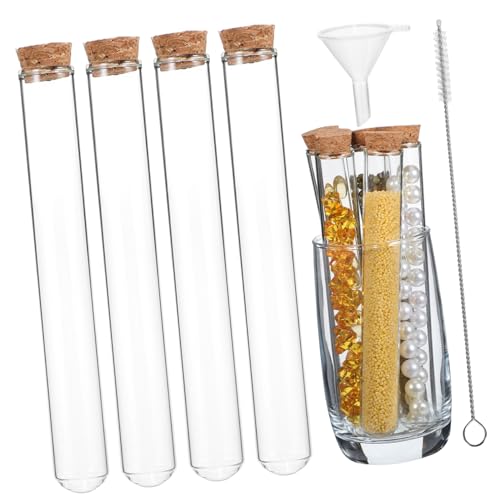 Tube à essai verre avec bouchon liège pour stockage échantillon