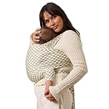 Solly Baby Wrap, Buttery-Soft Baby Carrier Newborn to Toddler 8-25 Lbs., Lightweight & Hands-Free Infant Sling Wrap, Breathable Carrier, Baby Wearing & Postpartum Essential, New Mom Gift, Sage Chequer