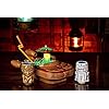 Geeki Tikis Star Wars Landspeeder Punch Bowl with Luke and R2-D2 Mini Muglets | Official Lucasfilm Collectible Tiki Cups | Tumbler Cocktail Glasses, Tropical Drinkware For Home Barware Set