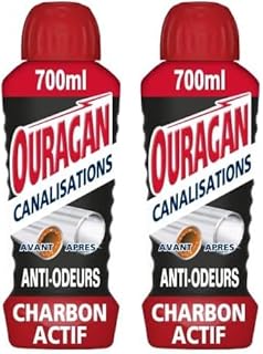 Ouragan Entretien Canalisations Gel au Charbon Actif 700 ml (Lot de 2)
