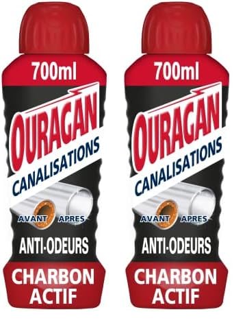 Ouragan - Ouragan Entretien Canalisations Gel au Charbon Actif 700 ml (Lot de 2) - -19%