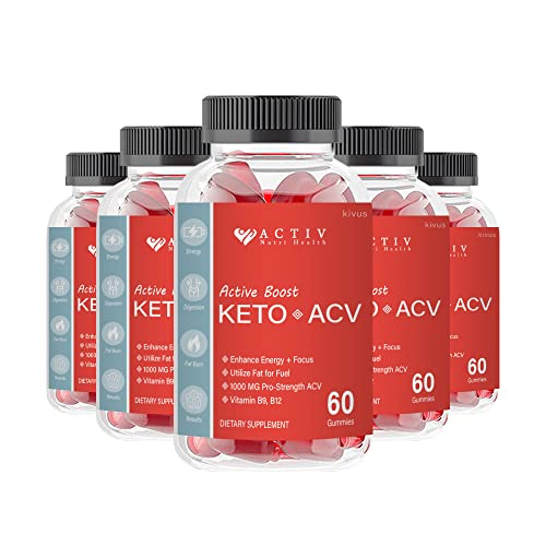 kivus Activ Keto Gummies - Activ Nutri Health Active Boost Keto ACV Gummies (5 Pack, 300 Gummies)