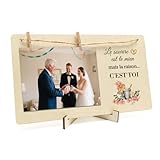 Le Cadeau Parfait :Cadre photo en bois conviennent non seulement à la décoration de mariage, à la décoration de noces d'or, à la décoration de fiançailles, aux accessoires de photographie de mariage, aux fonds de photographie, etc., mais peuvent également servir de cadeau de mariage pour les nouveaux mariés ou de cadeau d'anniversaire pour les couples. Si vous recherchez un album photo unique, ce cadre photo est donc un excellent choix.