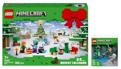 21280 LEGO® Minecraft® Adventskalender 2025 & 30705 Showdown in der Üppigen Höhle