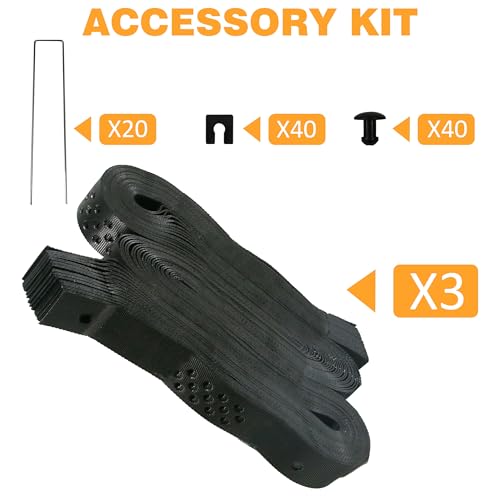 Sunnyglade 2" Thick Ground Grid 40 x 4 FT, Gravel Retainer 1880 LBS Per Sq ft, Geo Grid Driveway Stabilization for DIY Patio Walkway Driving RV Parking Slopes and Garden (Black, 4 x 40FT)