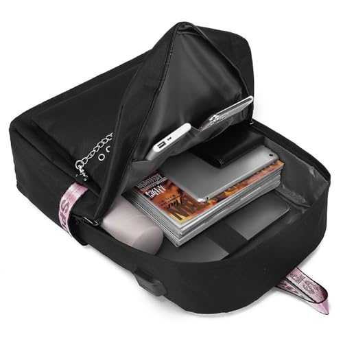 ISaikoy Anime Violet Evergarden Backpack Daypack Bookbag Laptop School Bag with USB Charging Port 84