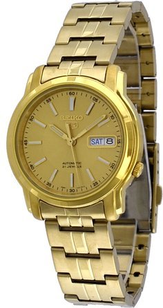 �Z�C�R�[ Seiko 5 #SNKL86 Men's Gold Tone Stainless Steel Gold Dial Automatic Watch �j�� �����Y �r���v �y���s�A���i�z